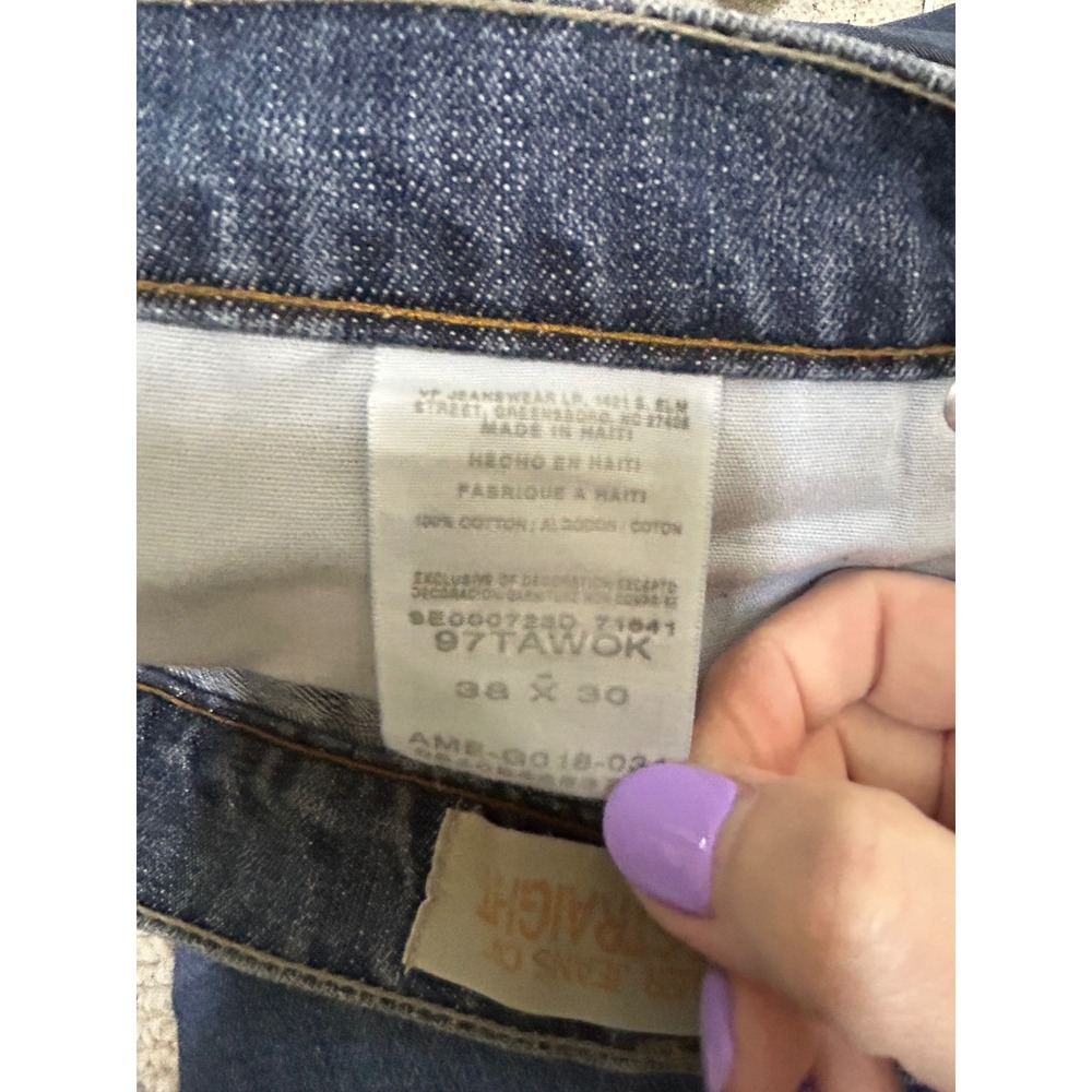 Wrangler Jeans Co Loose Straight Fit 38x30 Denim Pants Blue‎ Menswear - Picture 5 of 5
